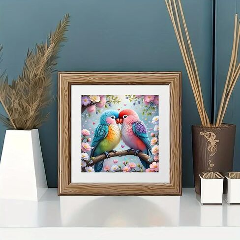 wavaiov 5D Diamond Painting Kits for Adult Beginners, Two Birds on a Branch Diamond Art Kits,DIY Full Drill Floral Diamond Dot Gem Art for Home Decor 13.78 x 13.78 Inch in Saudi Arabia