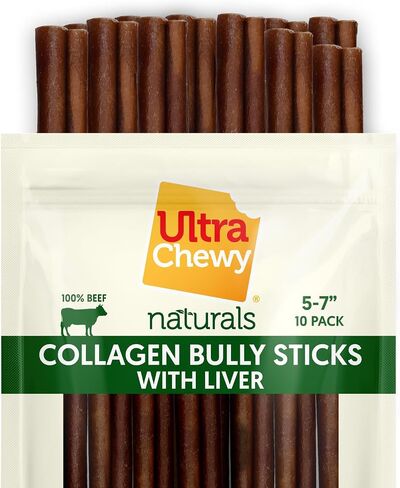 Ultra Chewy Collagen Sticks 5-7 inches (25 Pack) – Long Lasting Odor-Free, All-Natural Dog Chews – Rawhide & Bully Stick Alternative in Kuwait