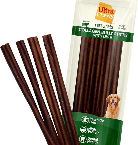 Ultra Chewy Collagen Sticks 5-7 inches (25 Pack) – Long Lasting Odor-Free, All-Natural Dog Chews – Rawhide & Bully Stick Alternative in Kuwait