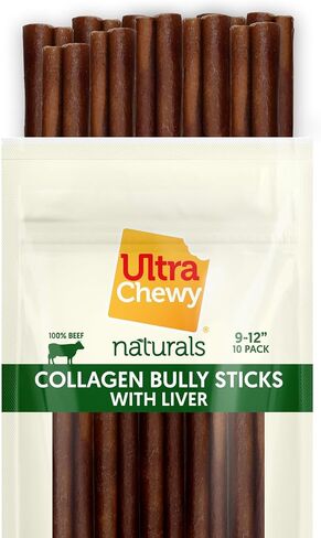 Ultra Chewy Collagen Sticks 5-7 inches (25 Pack) – Long Lasting Odor-Free, All-Natural Dog Chews – Rawhide & Bully Stick Alternative in Kuwait