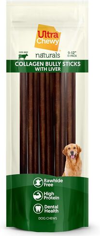 Ultra Chewy Collagen Sticks 5-7 inches (25 Pack) – Long Lasting Odor-Free, All-Natural Dog Chews – Rawhide & Bully Stick Alternative in Kuwait