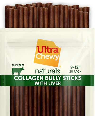 Ultra Chewy Collagen Sticks 5-7 inches (25 Pack) – Long Lasting Odor-Free, All-Natural Dog Chews – Rawhide & Bully Stick Alternative in Kuwait