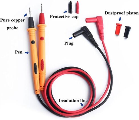 ​4PCS Electrical Multimeter Test Leads Set, Precision Multimeter Test Leads, 1000V 10A Digital Multi Meter Clamp Test Probes Leads with Alligator Clips for Test Extension, Crafts, Electrical Testing in Kuwait