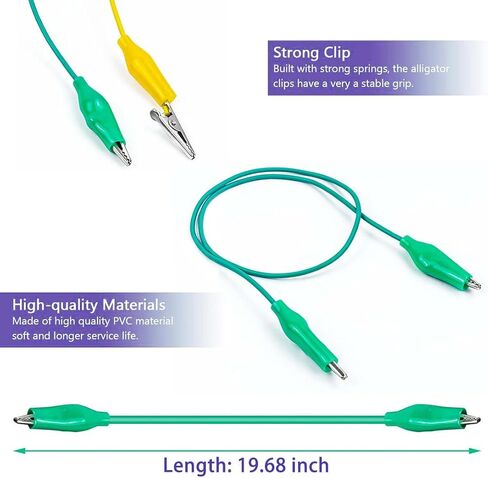 ​4PCS Electrical Multimeter Test Leads Set, Precision Multimeter Test Leads, 1000V 10A Digital Multi Meter Clamp Test Probes Leads with Alligator Clips for Test Extension, Crafts, Electrical Testing in Saudi Arabia