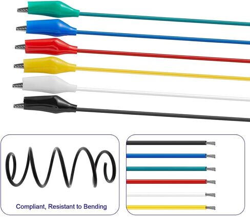 ​4PCS Electrical Multimeter Test Leads Set, Precision Multimeter Test Leads, 1000V 10A Digital Multi Meter Clamp Test Probes Leads with Alligator Clips for Test Extension, Crafts, Electrical Testing in Saudi Arabia