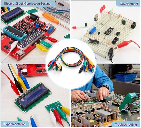 ​4PCS Electrical Multimeter Test Leads Set, Precision Multimeter Test Leads, 1000V 10A Digital Multi Meter Clamp Test Probes Leads with Alligator Clips for Test Extension, Crafts, Electrical Testing in Saudi Arabia