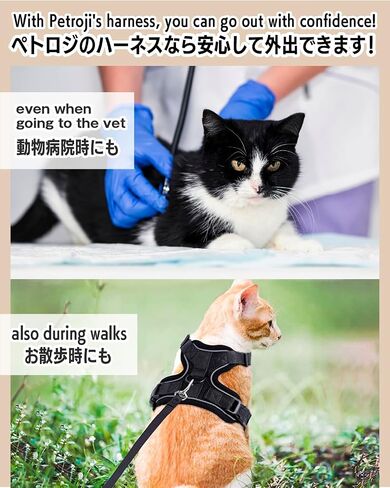 Cat Harness Escape Proof with Leash for Walking, Travel Vest Soft Chest Support, Adjustable Size, Escape Proof Soft Adjustable Vest Harnesses, Breathable, Kittens, Small Dogs in Kuwait