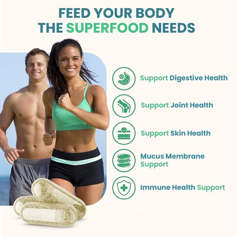 Sea Moss with Shilajit 5-in-1 Superfood Capsules - Sea Moss Supplement with Bladderwrack, Burdock Root & Black Pepper - Enhanced Absorption & Vitality - 2705 mg per Serving (60 ct) in Saudi Arabia