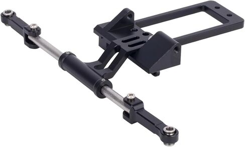 SCX10 III Servo Mount,CNC BAT Servo Mount with Simulation Hydraulic Steering Kit for 1/10 RC Crawler Car SCX10 III AR45F Portal Axle LCG Chassis DIY (Titanium) in Kuwait
