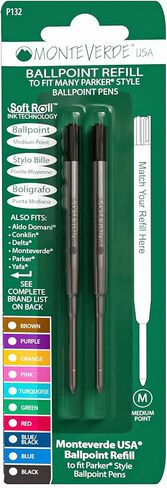 Monteverde Soft Ballpoint Refill (to fit Parker), Medium Point, Pink in Kuwait