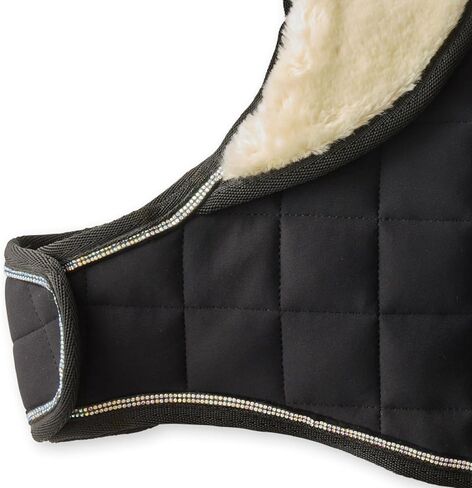 Quilted Dog Coat Pet Jacket with Crystal Bling for Small, Medium and Large Dogs, Black, Large in Saudi Arabia