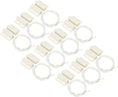 PATIKIL Magnetic Reed Switch, 10 Pack NC Wired Surface-Mounted Magnetic Contact Switch for Door Window, Black in Saudi Arabia