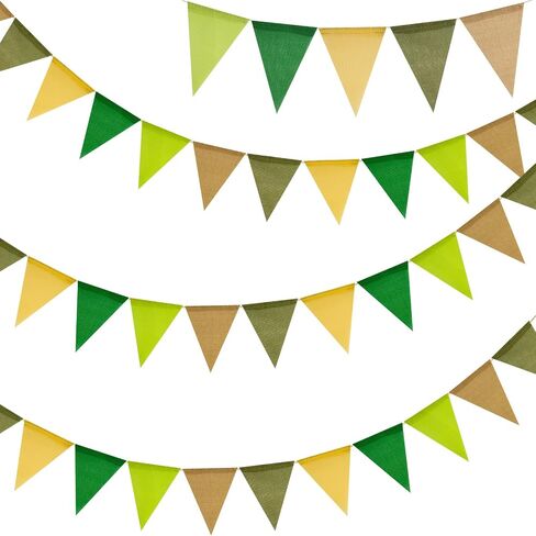 Burlap Banner Pre-Strung, 39Ft 36 Pcs Burlap Pennant Banner, Blank Burlap Banner, 5"x6.5" Customizable Burlap Banner for Holidays, Wedding, Baby Showers, Birthday Decoration in Saudi Arabia