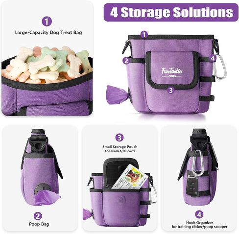 Dog Treat Pouch with Magnetic Closure for Pet Training in Kuwait