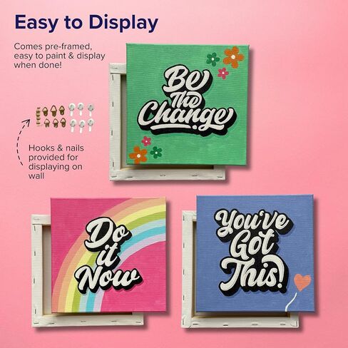 Kraftistry Framed Canvas Paint by Number for Adults Kids - DIY Paint by Numbers for Adults Beginner, 12"x16" Painting Kits for Adults, 3 Paint Brushes, Acrylic Paint, Hooks Nails (Italy) in Kuwait