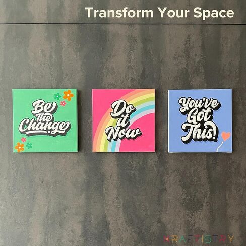 Kraftistry Framed Canvas Paint by Number for Adults Kids - DIY Paint by Numbers for Adults Beginner, 12"x16" Painting Kits for Adults, 3 Paint Brushes, Acrylic Paint, Hooks Nails (Italy) in Kuwait