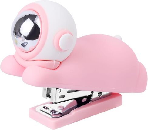 Honagu Cute Stapler, Cartoon Stereoscopic Silicone Stapler, Labor-Saving Office Supplies, Desktop Stationery Gift for Students Kids (Long Ear Milky White) in Kuwait