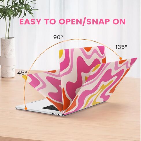 iCasso Compatible with MacBook Pro 13 inch Case 2022 2021 2020-2016 Release A2338M1/A2251/A2289/A1706/A1708, Laptop Case & Keyboard Cover & Screen Protector Only for MacBook Pro 13'' (Soft Marble) in Kuwait