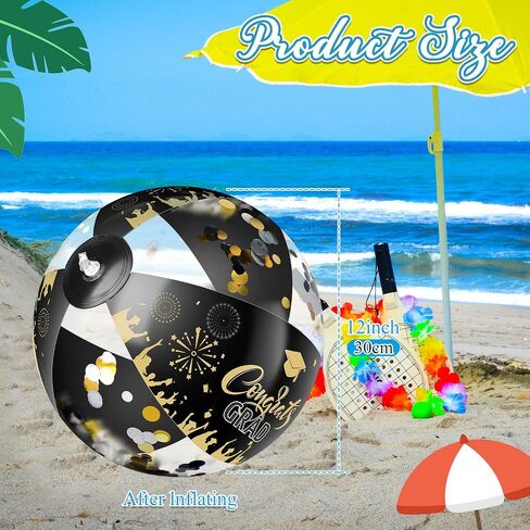 8pcs التخرج كرات الشاطئ كرات Glitter Glitter Beach تهانينا لافتات Grad Trugh Trugh in Kuwait