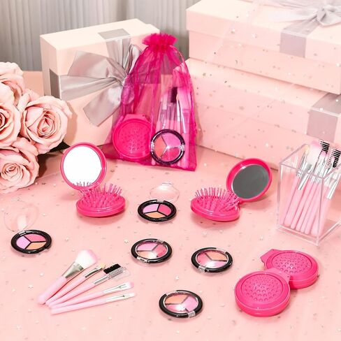 12 Sets Kids Spa Theme Party Supplies for Girls, Makeup Kit for Girls, Sleepover Makeup Birthday Party Favor Supplies for Toddler(Pink) in Saudi Arabia