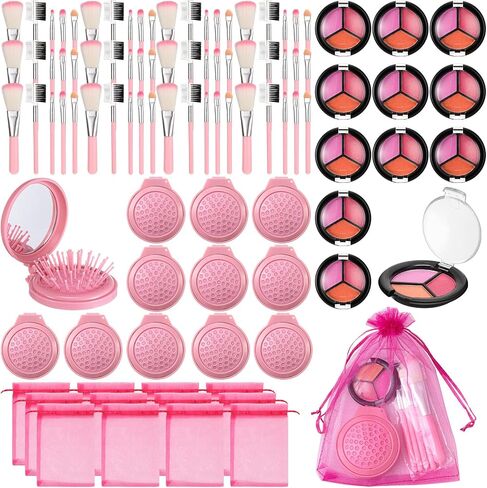 12 Sets Kids Spa Theme Party Supplies for Girls, Makeup Kit for Girls, Sleepover Makeup Birthday Party Favor Supplies for Toddler(Pink) in Saudi Arabia
