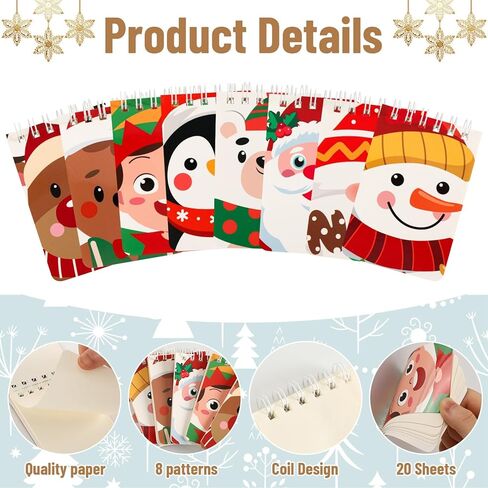 Augsun 24 Pack Nurse Notepad Spiral Mini Pocket Nursing Notepad 8 Style Notes Noteboys for Gifts Perfects Higds in Kuwait