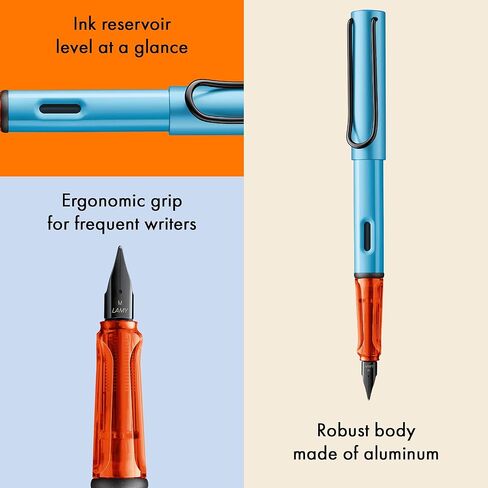 LAMY AL-star aubergine - Fountain Pen with ergonomic grip & polished steel nib in size EF - lightweight aluminum body - including LAMY T 10 blue cartridge - Right-Handed in Saudi Arabia