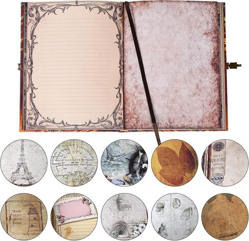 Adventure Book 148-Page DIY Handmade Scrapbook Kit - Vintage Embossed Cover Travel Diary,Gift Boxed with Full DIY Accessories for Couples,Anniversaries & More for Life’s Greatest Adventures in Kuwait