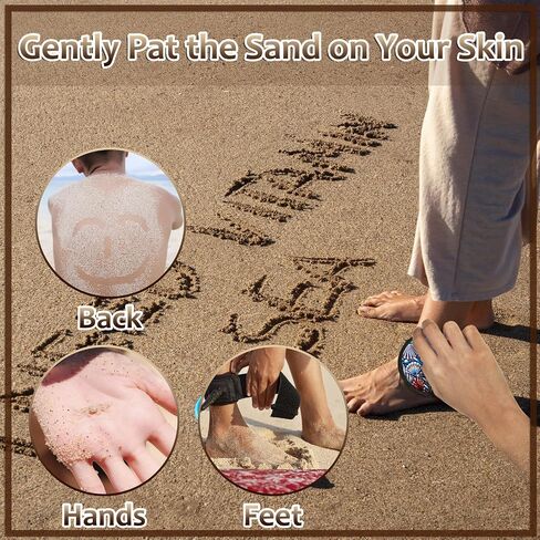 Natural Sand Remover Pouch for Beach & Travel | Aloe, Oat & Vitamin E Powder | Talc-Free, Hypoallergenic & Waterless | Reusable Eco Gift for Sensitive Skin in Kuwait