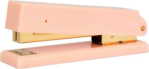 Blu Monaco White and Gold Stapler – Chic Desk Accessory with Smooth Metal Mechanism – Stylish Gold Office Supply for Home, School, and Work – Aesthetic White Essentials for Modern Desks in Saudi Arabia
