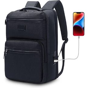 KINGSLONG Backpack Bookbag Daypack Business: Carry Back Pack Bag fit For 15.6 inch Laptop Computer for School College Travel Work Men Women Water Resistant Lightweight Black2