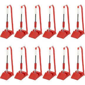 PATIKIL 12 PCS قلم آمن مع سلسلة لاصق وحامل قلم الأمن ، وعدادات الاستقبال أقلام سطح المكتب القلم الأسود الحبر الملؤلات لمستلزمات مكتب مكان العمل المكتبي ، الأحمر ، الأحمر