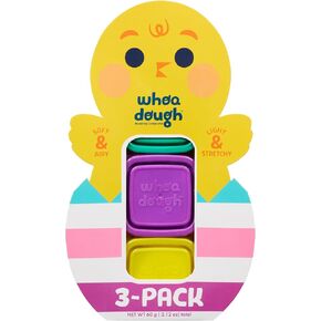 ضحكة مكتومة وهدير - عيد الفصح Whoa Dough 3 Pack Cick Basket Stuffer - الفنون والحرف - متعة للأطفال الصغار - آمن وخالي من المواد المثيرة للحساسية