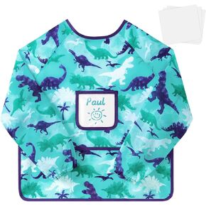 Wernnsai Kids Art Smock ، Art Toddler Art Smock مع الأكمام الطويلة و 3 جيوب