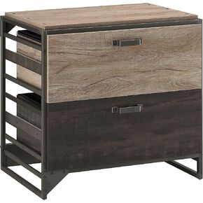 Bush Furniture Refinery 2 Drawer Lateral File Cabinet in Rustic Gray
