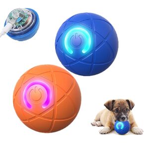 2025 New Shaky Ball Toy for Dogs, Vibrating Dog Ball, Shaking Dog Balls, Suitable for All Dogs 2PCS (Blue+Orange)