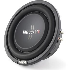 MB Quart DS1-204 Discus Shallow Mount Subwoofer (Black) – 8 Inch Subwoofer, 400 Watt, Car Audio, 2 Inch Voice Coils, UV Rubber Surround, Best in Sealed Enclosures