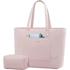 LOVEVOOK Work Tote with Laptop Compartment for Nurse Travel Commuter, Gym Bag with Yoga Mat Strap