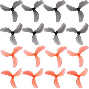 RC Propeller Gemfan 45mm 3-blade propeller مع فتحة عمود 1.5 مم لـ RC FPV Dheop Drone Freestyle Quadcopter 8cw 8ccw (Gray+Blue)