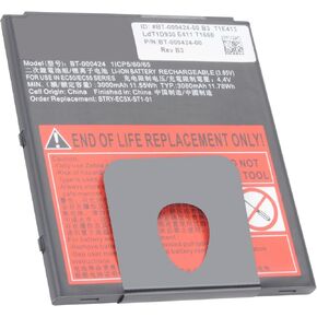 Battery for Zebra EC50 EC55 Series BT-0000424 BT-000424A BT-000424-08 BTRY-EC5X-EX1-01 1ICP5/60/65 3.85V 3060MAH/11.78WH New Li-ion Battery Replacement