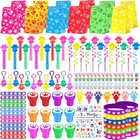 232pcs paw print party Fords Favors Decorations for Kids Birthday Blue Puppy form