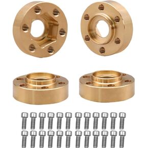 4pcs الأوزان النحاسية 1.9 2.2 بوصة عجلات Beadlock 12mm Hex Whex محولات توسيع لـ SCX10 Trx4 1/10 RC ترقيات زاحف (أسود ، 22 مم)