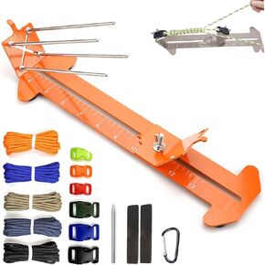 Paracord Bracelet Jig Dog Joldry Jewelry Loom Accessoies صنع أدوات مجموعة مع 5 حبال ملونة و 6 أبازيم طول سوار 4 "إلى 13" (الجزرية)