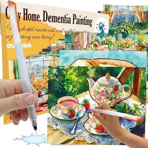 Quokka 10pack Painting Dementia الأنشطة لكبار السن - الطبعة المنزلية المريحة - منتجات الزهايمر للمسنين - أنشطة للأشخاص الذين يعانون من الخرف - الحرف من أجل كبار السن