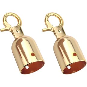 zzhxsm 2pcs حبل الذهب حبل شماعات الجرس الخطافات 2.99x1.1 بوصة الحبل الفولاذ المقاوم للصدأ الحبل نهاية السقوط الطوائف السنانير أغطية نهاية الحبل السلس لخطوط مخملية strut strut