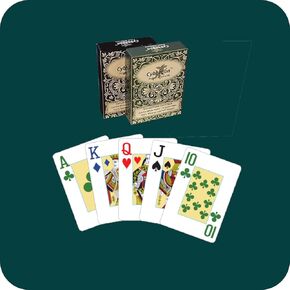 2 Decks Waterproof Plastic Playing Cards, Four Color Faces, Large Print - Red & Blue