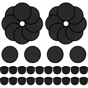 20pcs مراوح قرص طيران قابلة للطي مع الأكياس ، 9.8 '' DIY المحمولة المحمولة السوداء egde fabran