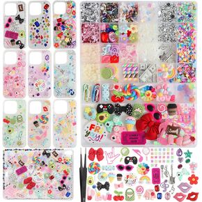 eiiovcnya 3020 PCS سحر حالة غير مرغوب فيه للحالات غير المرغوب فيها ، علبة الهاتف غير المرغوب فيها ، سحر الأظافر ، راتينج راتينستون ، أقواس ، نجمة ، حب ، حلوى ، حبات رسائل ، خرز ， إلخ.