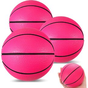 3 PCS 4 '' Mini Foam Basketballs Girls Pink Squeeze Ball Safe Pool Pool Basketball for Beach Indoor Hoop Kids Quiet Bouncy Basketball Party Game Game