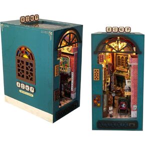 مجموعة منزل مصغرة DIY مع ضوء LED ، 1:24 مقياس اليابانية Dollhouse Miniature Wooden House Kit ، Mini House Kit Tiny House Kits للبالغين